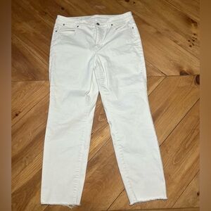 Talbots Flawless Women's Bright White Slim Ankle Curvy jeans size 12